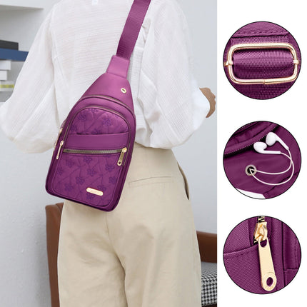 Suncoda Sling Bag for Women, Crossbody Sling Backpack Small Sling Bag Multipurpose Crossbody Shoulder Bag Travel Hiking Backpack, Sling Bag for Men #5-Purple.
