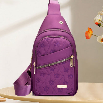 Suncoda Sling Bag for Women, Crossbody Sling Backpack Small Sling Bag Multipurpose Crossbody Shoulder Bag Travel Hiking Backpack, Sling Bag for Men #5-Purple.