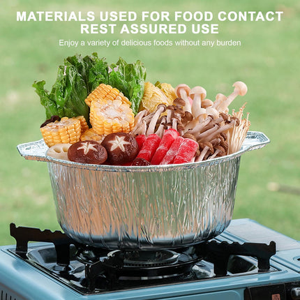Under $1 Tyidzon Foil Pans Aluminum Round Foil Pan 2pcs Disposable Aluminum Pans with Lid 10*3.5Inch Baking Foil Pan Tinfoil Camping Pot for Prepping Food.