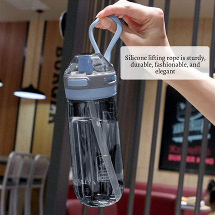 Tyidzon Straw Water Bottle, Water Bottle Cup for Kids/Toddlers Ages 3+ Spill Proof Leak Proof, Water Bottles Great for School Sports Daycare & Camp Blue.