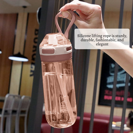 Tyidzon Straw Water Bottle, Water Bottle Cup for Kids/Toddlers Ages 3+ Spill Proof Leak Proof, Water Bottles Great for School Sports Daycare & Camp Pink.