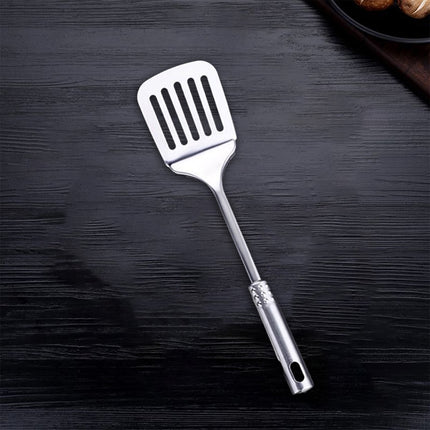 Tyidzon 13 Inch Stainless Steel Spatula Silver Slotted Metal Spatula Heavy Duty Sturdy Kitchen Spatula High Heat Resistant Fryer Barbecue Cookware Etc Kitchen Meat Spatula Silver.