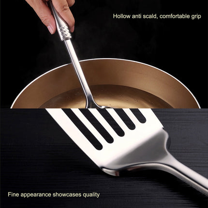 Tyidzon 13 Inch Stainless Steel Spatula Silver Slotted Metal Spatula Heavy Duty Sturdy Kitchen Spatula High Heat Resistant Fryer Barbecue Cookware Etc Kitchen Meat Spatula Silver.