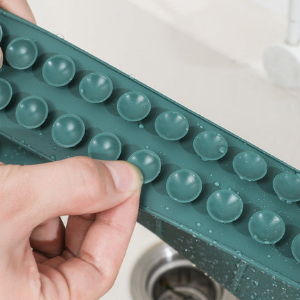 Tyidzon Silicone Sink Splash Guard 19.29X3.54X1.97 Inch Water Splash Guard for Kitchen and Bathroom Kitchen Sink Splash Guard with Suction Cup Green.