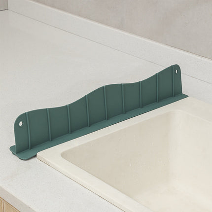 Tyidzon Silicone Sink Splash Guard 19.29X3.54X1.97 Inch Water Splash Guard for Kitchen and Bathroom Kitchen Sink Splash Guard with Suction Cup Green.