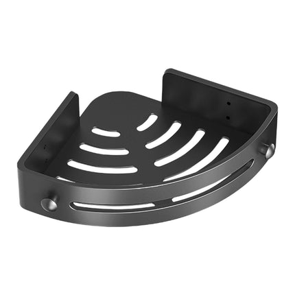 Tyidzon Bathroom Corner Shelf Gray Wall Mounted Corner Shower Caddy Kitchen Corner Shelves No Drill Shower Organizer Black.
