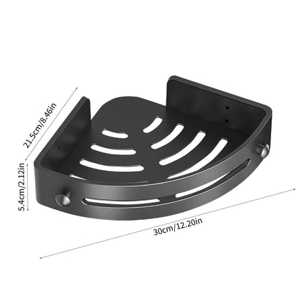 Tyidzon Bathroom Corner Shelf Gray Wall Mounted Corner Shower Caddy Kitchen Corner Shelves No Drill Shower Organizer Black.