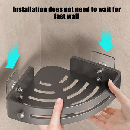 Tyidzon Bathroom Corner Shelf Gray Wall Mounted Corner Shower Caddy Kitchen Corner Shelves No Drill Shower Organizer Gray.