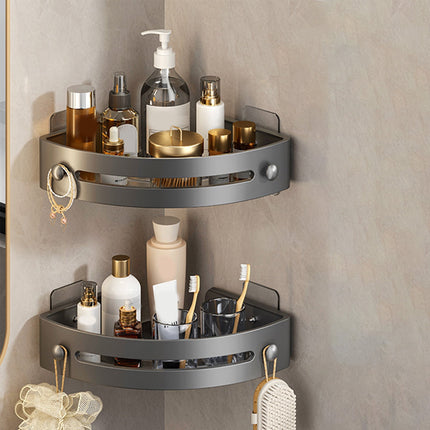 Tyidzon Bathroom Corner Shelf Gray Wall Mounted Corner Shower Caddy Kitchen Corner Shelves No Drill Shower Organizer Gray.