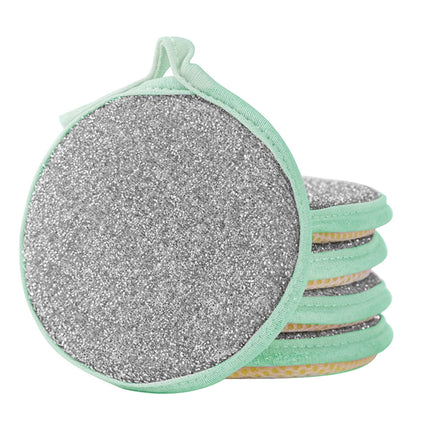 Under $1 Tyidzon Sponges Kitchen Multi-Purpose,5Pc Non-Scratch Sponges for Cleaning, Along with Heavy Duty Scrubbing Power - Reusable Double-Sided Dish Sponge for Dishes, Pots and Pans Green.