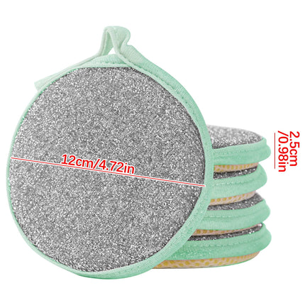 Under $1 Tyidzon Sponges Kitchen Multi-Purpose,5Pc Non-Scratch Sponges for Cleaning, Along with Heavy Duty Scrubbing Power - Reusable Double-Sided Dish Sponge for Dishes, Pots and Pans Green.