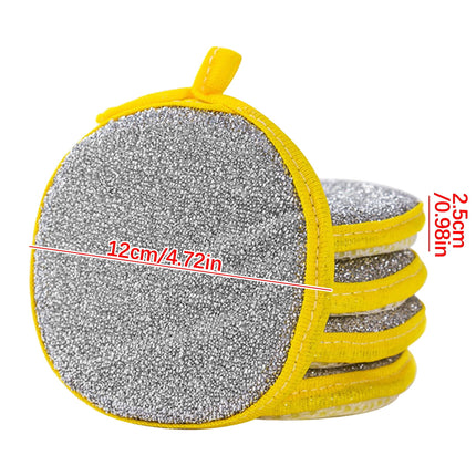 Under $1 Tyidzon Sponges Kitchen Multi-Purpose,5Pc Non-Scratch Sponges for Cleaning, Along with Heavy Duty Scrubbing Power - Reusable Double-Sided Dish Sponge for Dishes, Pots and Pans Yellow.