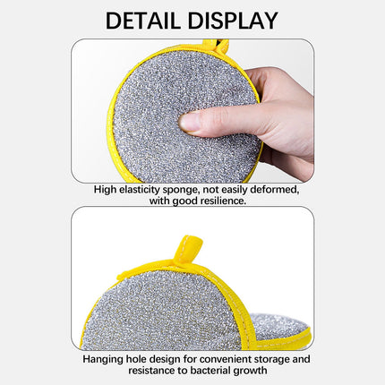 Under $1 Tyidzon Sponges Kitchen Multi-Purpose,5Pc Non-Scratch Sponges for Cleaning, Along with Heavy Duty Scrubbing Power - Reusable Double-Sided Dish Sponge for Dishes, Pots and Pans Yellow.
