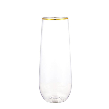 JWDX Glass and Bottle Clearance, Disposable Water Glass Champagne Glass Hot Gold Glass Plastic Cup Glass Drink Shatterproof Suitable for Parties Wedding Birthdays As shown.