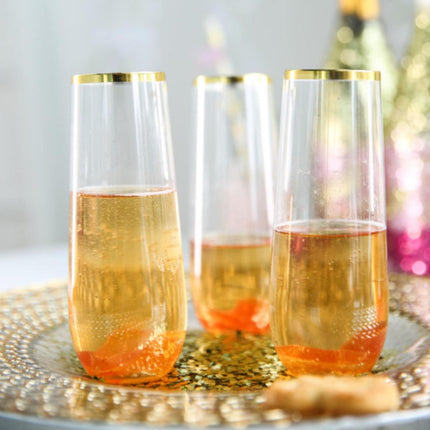 JWDX Glass and Bottle Clearance, Disposable Water Glass Champagne Glass Hot Gold Glass Plastic Cup Glass Drink Shatterproof Suitable for Parties Wedding Birthdays As shown.