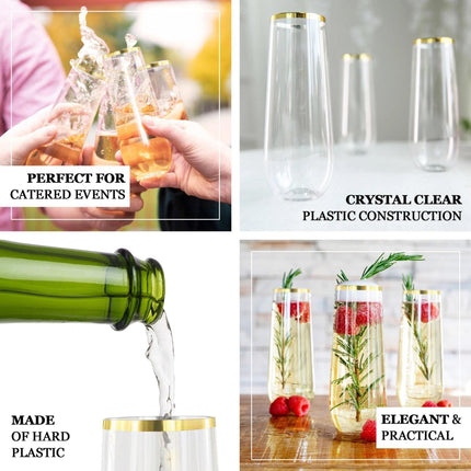 JWDX Glass and Bottle Clearance, Disposable Water Glass Champagne Glass Hot Gold Glass Plastic Cup Glass Drink Shatterproof Suitable for Parties Wedding Birthdays As shown.