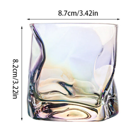JWDX Glass and Bottle Clearance, Special Shaped Glass Whisky Glass Wind Design Irregular Cup Frosted Cup. As shown.