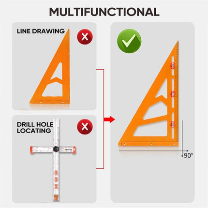 Clearance Back to School Supplies! JWDX Right Angle Ruler Punching Positioning Triangle Ruler B, for Dormitories, Apartments, Shared Spaces and Study Areas (Include: 1*Triangle Ruler) Clearance Sale B.