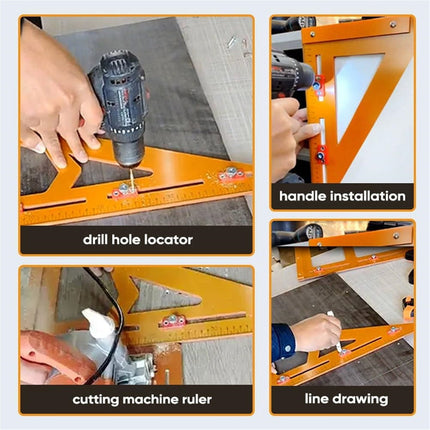 Clearance Back to School Supplies! JWDX Right Angle Ruler Punching Positioning Triangle Ruler B, for Dormitories, Apartments, Shared Spaces and Study Areas (Include: 1*Triangle Ruler) Clearance Sale B.
