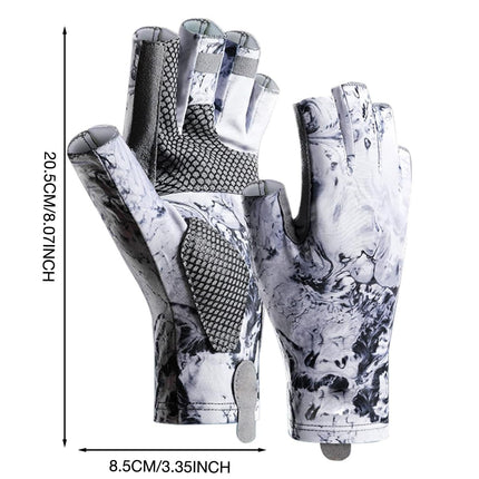 Gloves Clearance! JWDX Gloves, Sun Gloves Upf 50+ Fishing Gloves Fingerless Sun Fishing Gloves Men/Women for Kayaking Hiking Paddling Driving White.