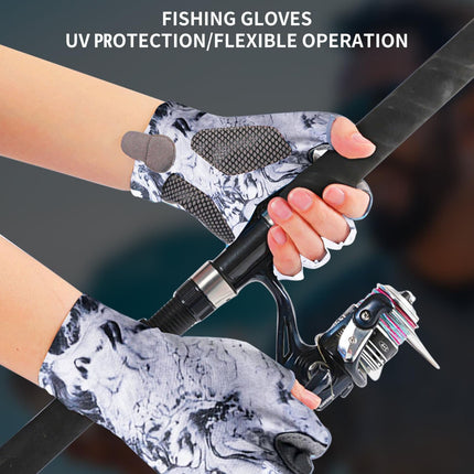 Gloves Clearance! JWDX Gloves, Sun Gloves Upf 50+ Fishing Gloves Fingerless Sun Fishing Gloves Men/Women for Kayaking Hiking Paddling Driving White.
