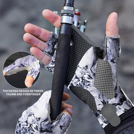 Gloves Clearance! JWDX Gloves, Sun Gloves Upf 50+ Fishing Gloves Fingerless Sun Fishing Gloves Men/Women for Kayaking Hiking Paddling Driving White.