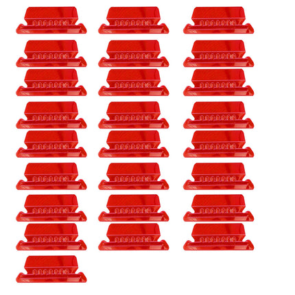 JWDX Label Index Clip Clearance! Color Label Index Folder, File Folder Tabs 25 Hanging File Folder Tabs and 25 Inserts for Quick Organize and Identification Plastic Hanging Files Easy to Read Red.