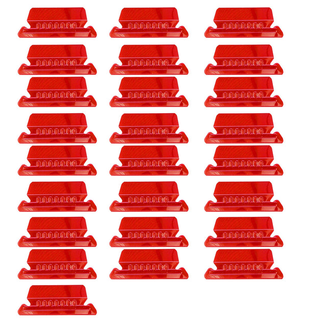JWDX Label Index Clip Clearance! Color Label Index Folder, File Folder Tabs 25 Hanging File Folder Tabs and 25 Inserts for Quick Organize and Identification Plastic Hanging Files Easy to Read Red.
