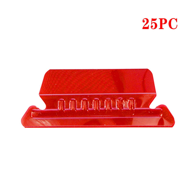 JWDX Label Index Clip Clearance! Color Label Index Folder, File Folder Tabs 25 Hanging File Folder Tabs and 25 Inserts for Quick Organize and Identification Plastic Hanging Files Easy to Read Red.
