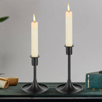 JWDX Candlestick, European Style Candle Holder Ornaments, Candlestick Holders Taper Candle Holders Stick Candle Holder for Table Centerpiece Wedding Reception Festive Christmas Mantel Decoration Z8-Silver.