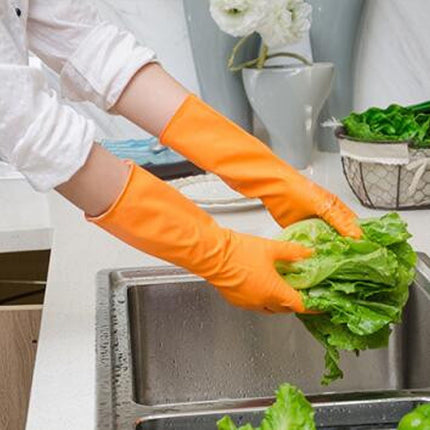 Savings, Cleaning Gloves, Eguiwyn Kid Painting Apron Sleeve, Apron Sleeve Reduced Price! 1 Pair of Gloves Gloves Gloves Washing Hand Rubber Long Cleaning Warm Gloves Kitchen Latex 4-Green1.