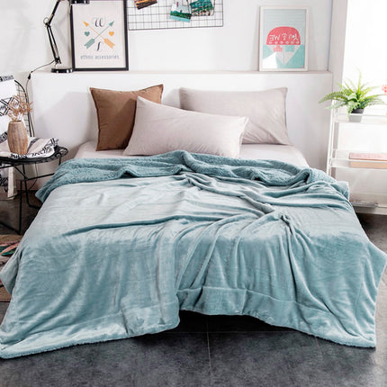 + 1X Blanket, End of Year Clearance: Womens Blankets and Throws, Eveluo Thickened Flannel Lamb Wool Composite Blanket Double Blanket Leisure Blanket Gift Blanke C.
