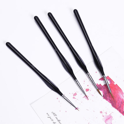 JWDX Brushes Clearance, Paint Brushes, Painting Pen, Art Tools, Brush Set, Round Tip Brushes Nylon Brushes Artist Wood Brushes for Oil Watercolor Face Nail Arts Miniature and Rock Painting Black.