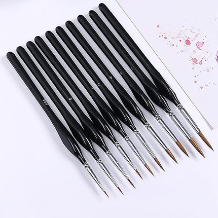 JWDX Brushes Clearance, Paint Brushes, Painting Pen, Art Tools, Brush Set, Round Tip Brushes Nylon Brushes Artist Wood Brushes for Oil Watercolor Face Nail Arts Miniature and Rock Painting Black.