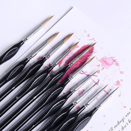 JWDX Brushes Clearance, Paint Brushes, Painting Pen, Art Tools, Brush Set, Round Tip Brushes Nylon Brushes Artist Wood Brushes for Oil Watercolor Face Nail Arts Miniature and Rock Painting Black.