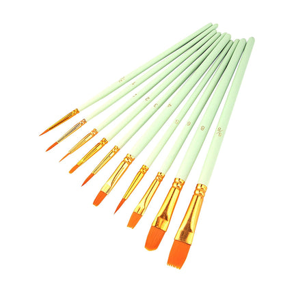 JWDX Brushes Clearance, Paint Brushes, Painting Pen, Art Tools, Brush Set, Round Tip Brushes Nylon Brushes Artist Wood Brushes for Oil Watercolor Face Nail Arts Miniature and Rock Painting Z2-Mint Green.