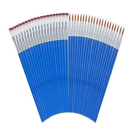 JWDX Brushes Clearance, Paint Brushes, Painting Pen, Art Tools, Brush Set, Round Tip Brushes Nylon Brushes Artist Wood Brushes for Oil Watercolor Face Nail Arts Miniature and Rock Painting Z6-Blue.