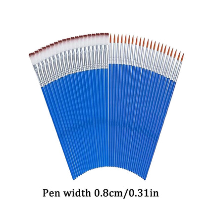JWDX Brushes Clearance, Paint Brushes, Painting Pen, Art Tools, Brush Set, Round Tip Brushes Nylon Brushes Artist Wood Brushes for Oil Watercolor Face Nail Arts Miniature and Rock Painting Z6-Blue.