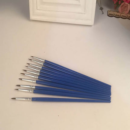 JWDX Brushes Clearance, Paint Brushes, Painting Pen, Art Tools, Brush Set, Round Tip Brushes Nylon Brushes Artist Wood Brushes for Oil Watercolor Face Nail Arts Miniature and Rock Painting Z6-Blue.