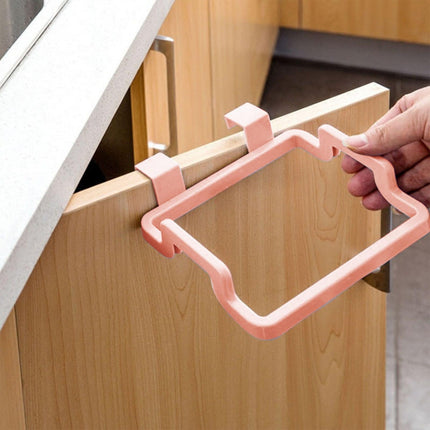 JWDX Trash Bag Rack Clearance, Hanging Trash Can, Kitchen Supplies, Garbage Bag Holder, Hanging Garbage Garbage Bag Holder Suitable for Kitchen Cabinet Doors Portable Kitchen Garbage Bag Holder Z4-Pink.