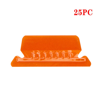 JWDX Label Index Clip Clearance, Reading Supplies, File Folder Tabs 25 Hanging File Folder Tabs and 25 Inserts for Quick Organize and Identification Plastic Hanging Files Easy to Read Orange.