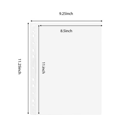JWDX Document Bag Clearance, Material Bag, 100Pcs Sheet Protectors 9 X 12 Heavy Duty Clear Sheet Protectors Page Protectors Plastic Sleeves for Plastic Document Protectors Letter Paper Clear.