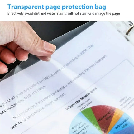 JWDX Document Bag Clearance, Material Bag, 100Pcs Sheet Protectors 9 X 12 Heavy Duty Clear Sheet Protectors Page Protectors Plastic Sleeves for Plastic Document Protectors Letter Paper Clear.