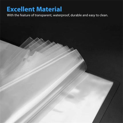 JWDX Document Bag Clearance, Material Bag, 100Pcs Sheet Protectors 9 X 12 Heavy Duty Clear Sheet Protectors Page Protectors Plastic Sleeves for Plastic Document Protectors Letter Paper Clear.