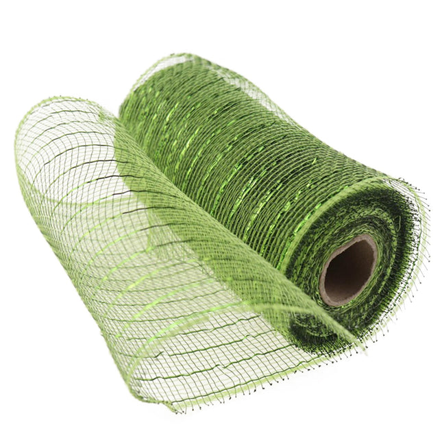 JWDX Gift Yarn Clearance, Packaging Ribbon, Poly Mesh Ribbon with Metallic Foil Each Roll for Wreaths Swags Bows Wrapping and Decorating G.
