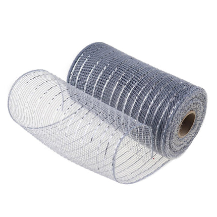 JWDX Gift Yarn Clearance, Packaging Ribbon, Poly Mesh Ribbon with Metallic Foil Each Roll for Wreaths Swags Bows Wrapping and Decorating O.