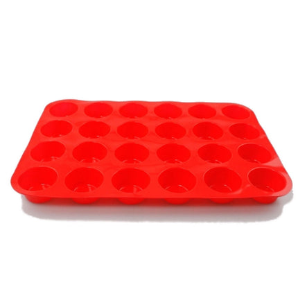 aoksee Kitchen Utensils 24 Cavity Mini Muffin Silicone Soap Cookies Cupcake Bakeware Pan Tray Mould Gift on Clearance.