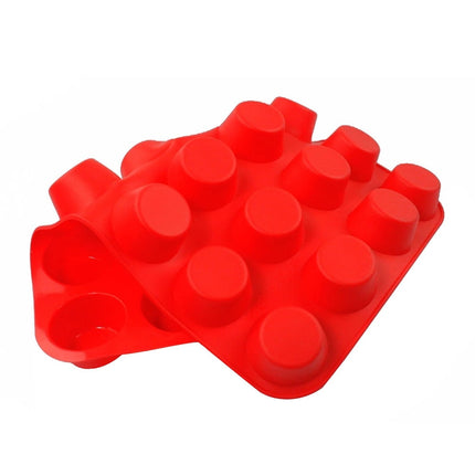 aoksee Kitchen Utensils 24 Cavity Mini Muffin Silicone Soap Cookies Cupcake Bakeware Pan Tray Mould Gift on Clearance.