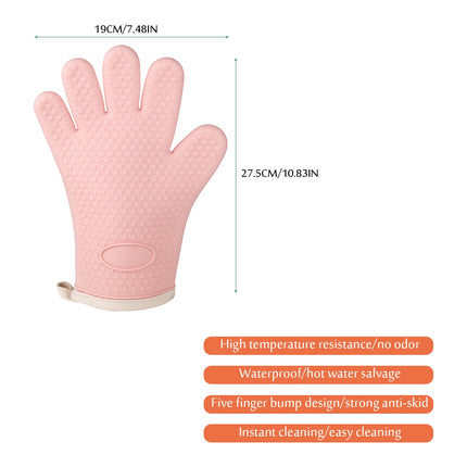 JWDX Silicone Smoker Oven Gloves -Extreme Heat Resistant Bbq Gloves -Handle Hot Food Right on Your Grill Fryer Pit|Waterproof Oven Mitts Z3-Orange.