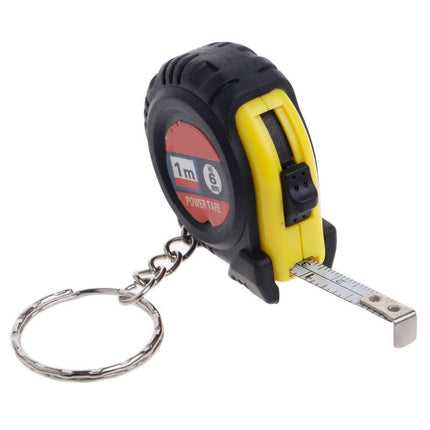 Ruler Retractable Tape Size Metric Measure 1m Pocket Chain color Key Random Tools & Home Improvement, Key ring design, you can it anywhere you want Random.